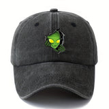 Gorra de Béisbol MAKEFGE con Diseño Alien para Hombres y Mujeres - Gorra Ajustable Snapback Trucker con Estampado Verde Vibrante, Diseño de 6 Paneles, Tela Duradera para Camping al Aire Libre, Uso Casual (/Beige/Rosa/Azul Verdoso). Tela Tejida