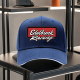 1pc Gorra Unisex Ajustable Transpirable para Camioneros - Visera Negra con Estampado Edelbrock Racing, Ligera para Senderismo, Ciclismo y Actividades al Aire Libre, Lavable a Máquina, Opción de Caja Regalo