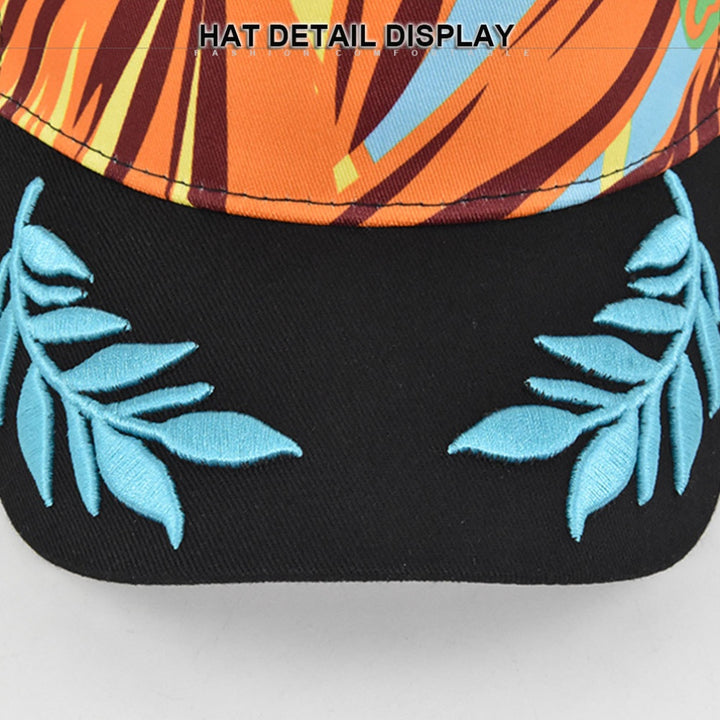 Gorra de béisbol para hombre con malla de espiga de trigo bordada en 3D y cierre ajustable Snapback - Sombrero de sol ligero y transpirable para verano, ala curva y diseño de hoja/flor para deportes al aire libre, uso casual, todas las estaciones (Verde/N