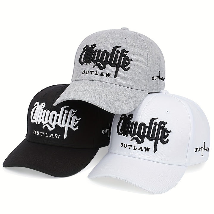 1 Unidad, Gorra Versátil A La Moda, Estilo De Rap Hip Hop, Para Hombres Guapos, Estilo Unisex, Creativo, Con Bordado De Béisbol
