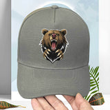 Gorro Visera Unisex Ajustable con Diseño de 5 Paneles, Poliéster, Estampado Digital, Cierre de Hebilla Dorada, Ala Curva, Uso para Todas las Estaciones, Estilo Casual, Patrón Geométrico