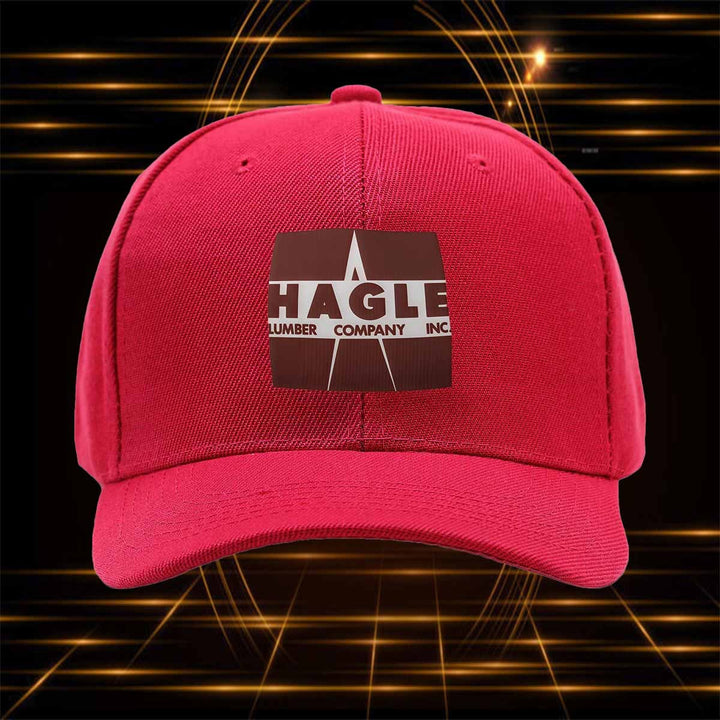 Gorra de Béisbol con Logo de Hagle Lumber Company Inc - Emblema Oficial de HAGLE, Gorra Snapback Ligera para Motocicletas, Deportes al Aire Libre y Eventos de Leñadores, Blanca con Parche de Logo Marrón (Lavable a Mano, Patrocinadores con Logo)