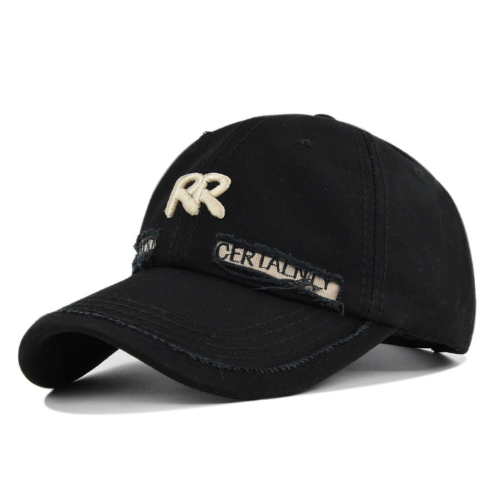 Gorra de Béisbol Estilo Retro con Logo RR Bordado y Visera de Parches, Gorra Ajustable Snapback para Trajes de Navidad, Fiestas y Uso Diario (No Elástica)