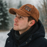Gorra de Béisbol de Felpa Falsa para Hombres y Mujeres - Gorro Cálido de Invierno con el Iconico Logo BROOKLYN, Beanie Unisex Marrón Suave para Clima Frío, Casual (Sin Visera)
