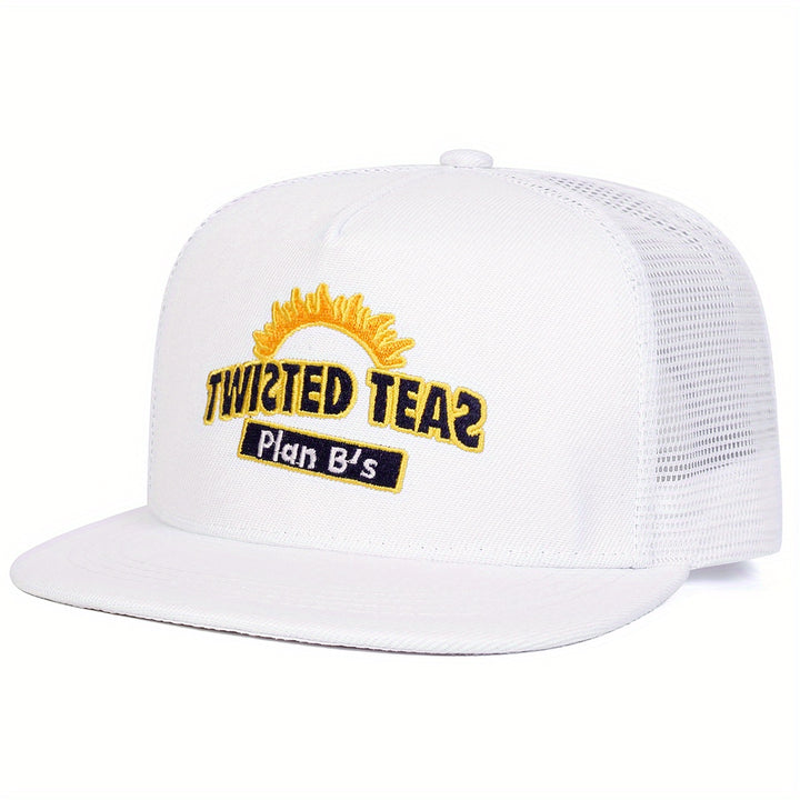 Gorra de béisbol para hombre TWRTED TEA bordada, ajustable, negra, poliéster 100%, con protección solar, para primavera, otoño, viajes, fiesta de playa