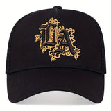 Gorra Trucker Bordada LA de Malla - Estilo Urbano con Dos Colores Más Vendidos