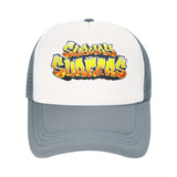 Sombrero de camionero para Subways Surfers unisex - Espalda de malla ajustable, diseño de dibujos animados vibrante, amarillo y blanco, perfecto para el verano, la pesca y las actividades al aire libre, calzado ajustable | Gorra gráfica vibrante | Sombrer
