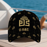 1 gorra de béisbol elegante con estampado dorado 2D para Acción de Gracias - Gorra de poliéster de cuerpo completo con diseño vibrante y llamativo, ideal para streetwear, deportes y carreras al aire libre, Moda Streetwear,Ropa Casual,Sombreros de Moda,Tel