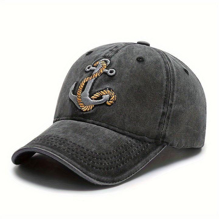 1pc Gorra de béisbol de mezclilla de algodón suave lavado para hombres con bordado 3D, ideal para regalos, deportes al aire libre y ocasiones casuales