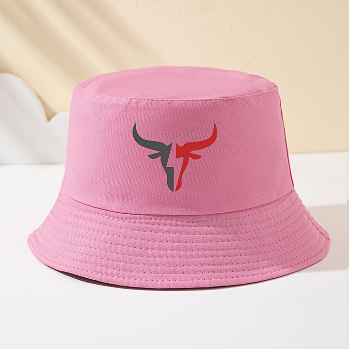 Gorra Unisex Ajustable Negra con Logo de Toro Rayo Rojo - Gorro Estiloso para Pesca, Camping y Playa, Regalo Ideal para Hombres y Mujeres, Gorra Trucker Primavera-Verano, Tela No Elástica