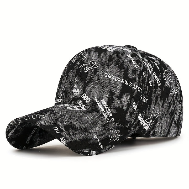Gorra de béisbol con estampado floral tipo graffiti, unisex, sombrero urbano moderno para el sol