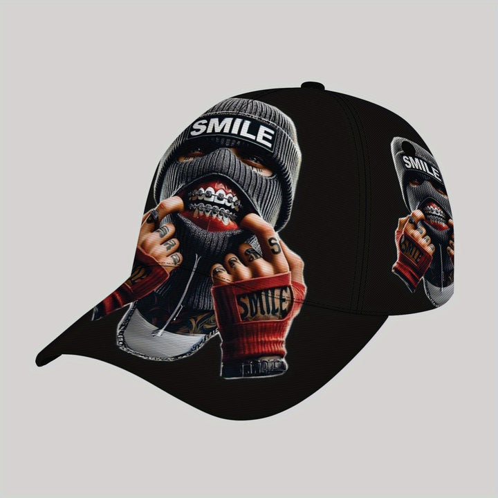 Sombrero de sol para hombre con estilo casual, CUTEHSJ, estilo hip-hop fresco, gorra de béisbol ligera de poliéster con cierre ajustable, lavable a mano, para playa, actividades al aire libre, pesca y vacaciones - Diseño de encanto fantástico, accesorios