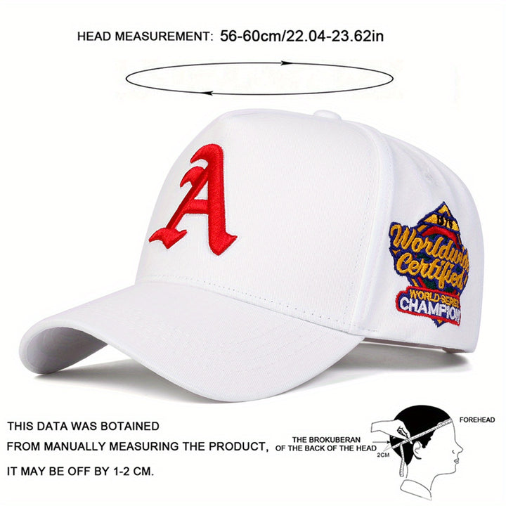 Gorra de béisbol gótica para hombre con bordado WORLD, ajustable, protección solar y elegante, ideal para primavera/otoño