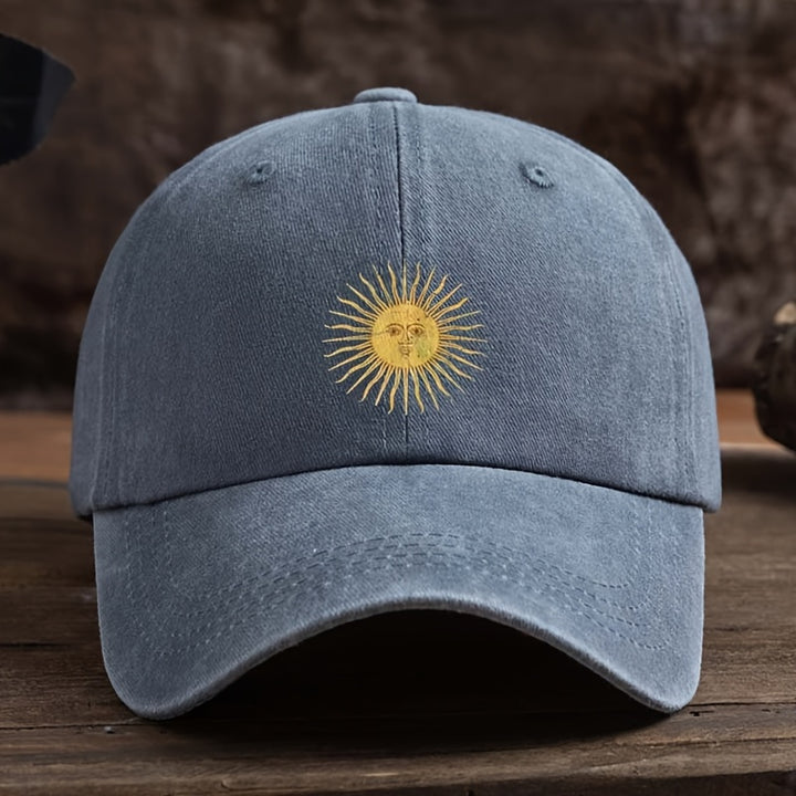 Gorra de béisbol patriótica para hombre - Negro con costura dorada, ajustable con cierre, ligera poliéster, perfecta para actividades al aire libre, ropa de cabeza patriótica | Gorra ajustable con cierre | Equipo de cabeza duradero