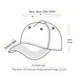 Gorra de Béisbol Gráfica para Skateboarding - Gorra Trucker de Hip Hop con Mesh Breathable, Snapback Adjustable, Diseño Unisex Embroidered para Viajes Outdoor y Skateboarders de Primavera/Otoño, Headwear Casual, Diseño Sporty, Detalle Embroidered