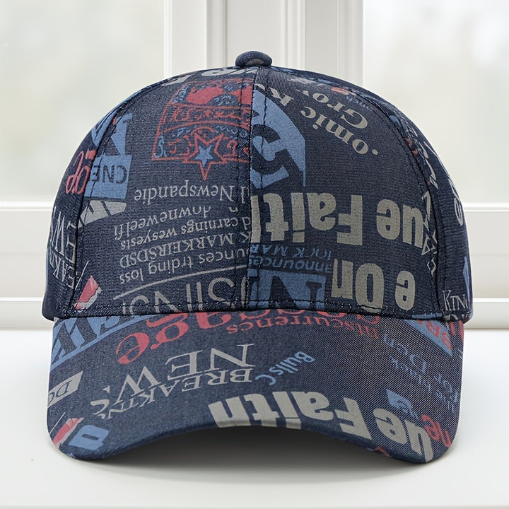 Gorra de Béisbol Unisex Ajustable y Plegable con Estampado de Paisaje Urbano y Graffiti - Sombrero Plegable para Todas las Estaciones para Hombres y Mujeres, Estilo Casual para Viajes al Aire Libre, Estilo Icónico (Lavable a Mano)
