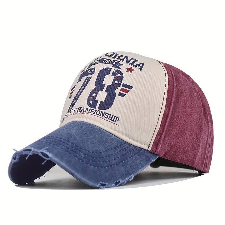 Gorra de Béisbol Retro Versátil con Estampado 78 para Parejas, Visera Deportiva Casual al Aire Libre y Fiesta, Ala Curva