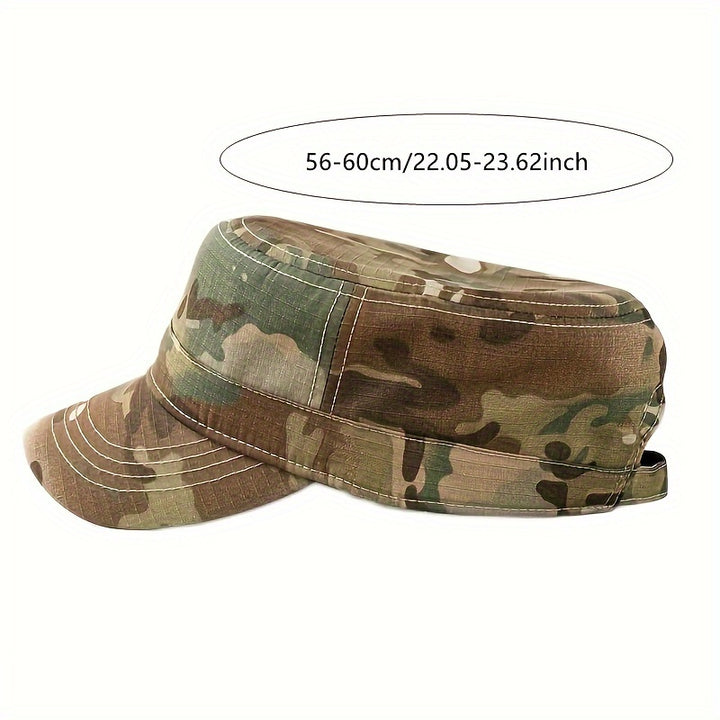 Gorra de béisbol ajustable para hombre, estilo militar con diseño de camuflaje, resistente en poliéster, ideal para deportes al aire libre y manejo de camiones