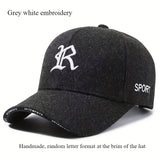 Gorra de béisbol para hombre, gruesa y abrigada, estilo duckbill, material ted, ideal para deportes al aire libre y uso diario, diseño con broche ajustable para diferentes medidas de cabeza, mayor comodidad