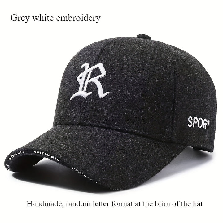 Gorra de béisbol para hombre, gruesa y abrigada, estilo duckbill, material ted, ideal para deportes al aire libre y uso diario, diseño con broche ajustable para diferentes medidas de cabeza, mayor comodidad