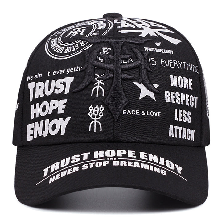 Gorra de Béisbol Streetwear - Estilo Hip-Hop Moderno para Hombres y Mujeres, Ajustable, Lavable, Diseño Urbano, Patrón Geométrico, Tela Transpirable, Construcción Duradera, Moda Juvenil, Para Entusiastas de la Moda