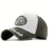 Gorra de Béisbol Bordada para Hombre y Mujer, Estilo Versátil Coreano con Ajuste Snapback y Diseño Desgastado