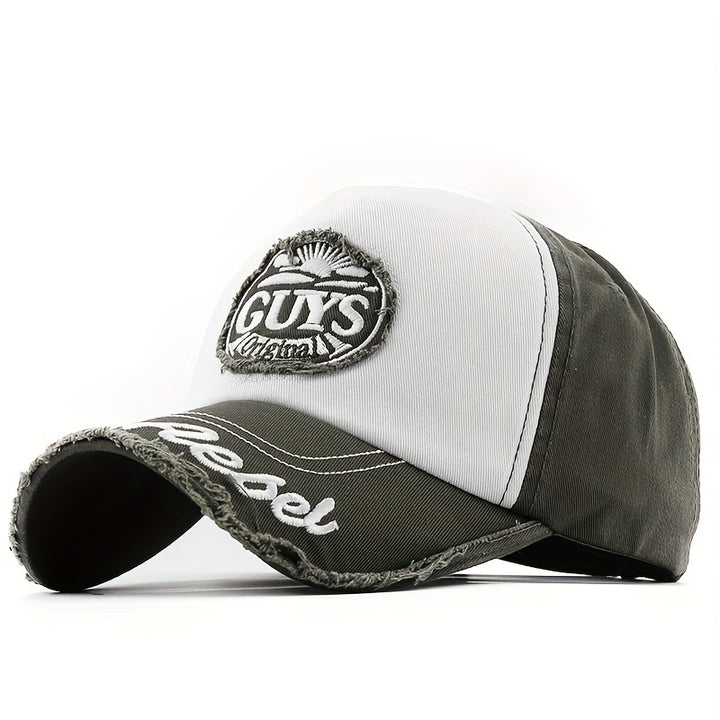 Gorra de Béisbol Bordada para Hombre y Mujer, Estilo Versátil Coreano con Ajuste Snapback y Diseño Desgastado