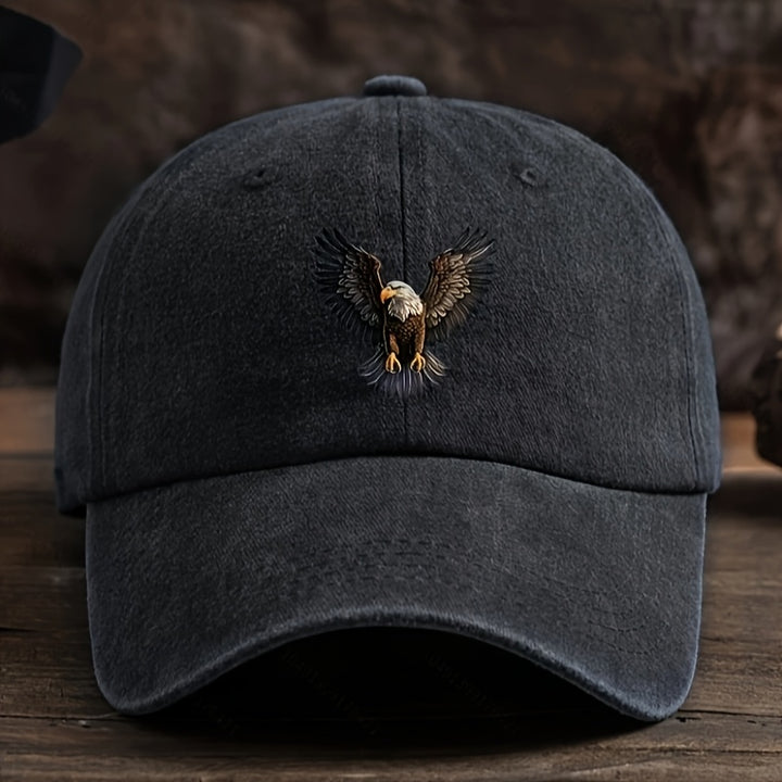 Gorra de béisbol para hombre con estampado de águila, sombrero versátil de moda hip-hop para exteriores