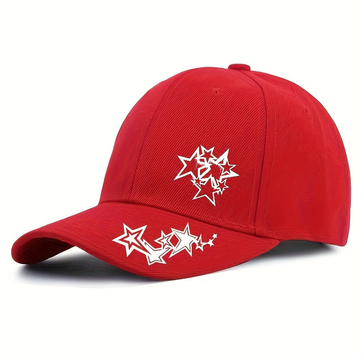 1 Gorra de Béisbol Negra con Estrella Blanca - Ligera, Ajustable Snapback para Hombres y Mujeres, Visera Curva, Streetwear, Deportes, Casual Talla Única para Uso Diario al Aire Libre