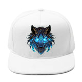 1 Gorra Hip-Hop con Estampado de Lobo Tribal, Moda Urbana Y2K para Deportes al Aire Libre, Gorra de Béisbol con Visera Plana Ajustable Unisex, Gorra de Visera Plana, Ropa Casual, Streetwear Urbano, Gorra Streetwear, Sombrero de Moda, Tejido Duradero, Gorr
