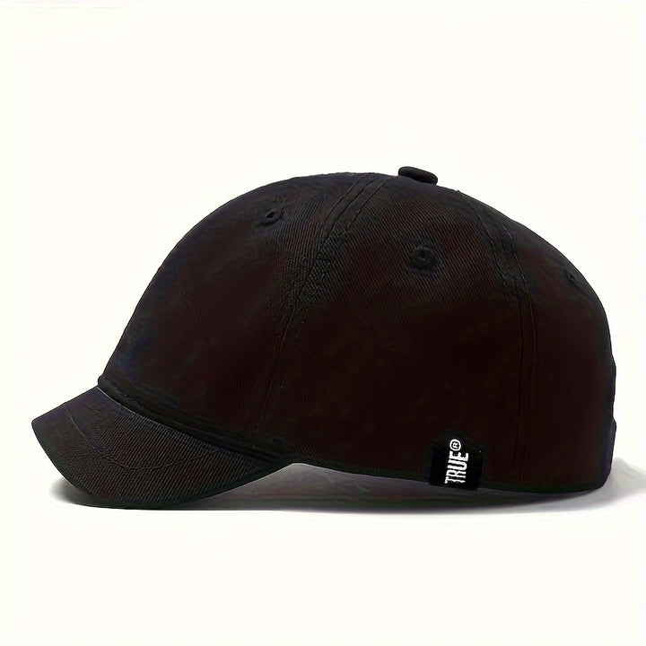 Gorra de Béisbol Ajustable para Hombre con Parche de Letras Hip-Hop - Ajuste Elástico, Estilo Urbano, Poliéster