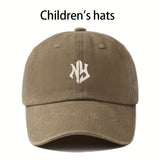 Gorra de béisbol para niños: Sombrero de protección solar bordado con dibujos animados, ajustable, adecuado para actividades al aire libre como acampar, hacer senderismo y pescar