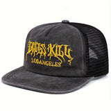 Gorra Trucker Gótica de Miami para Hombres y Mujeres, Visera Plana Snapback, Gorra de Béisbol Streetwear en Poliéster