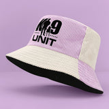 Gorro de Pana para Todas las Estaciones con Logo de Cachorro K9 y Texto K9 UNIT - Cierre Ajustable con Broche, Plegable para Exteriores y Uso Casual - Pana Verde Oliva/ (Lavable a Máquina)