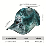 1 gorra de béisbol unisex con diseño único de tigre y dragón, estilo anime, 100% poliéster, para deportes y actividades al aire libre, con visera curva, ideal como regalo