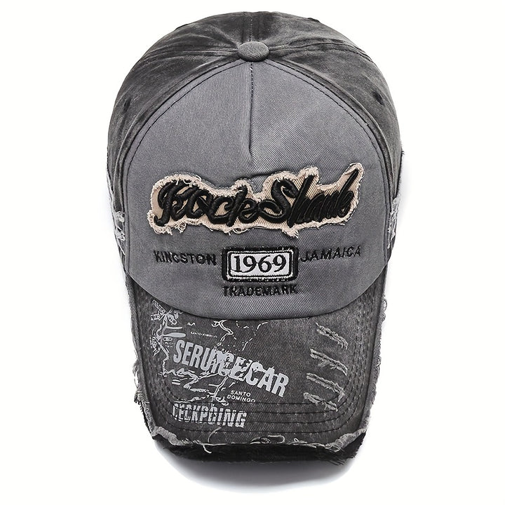 1 pieza, gorra para hombres y mujeres, lavada y desgastada, gorra de pico de pato, protección solar al aire libre, gorra de pesca, primavera, verano, borde roto, gorra de sol, moda