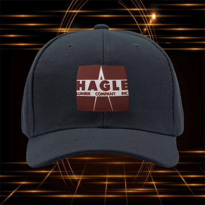 Gorra de Béisbol con Logo de Hagle Lumber Company Inc - Emblema Oficial de HAGLE, Gorra Snapback Ligera para Motocicletas, Deportes al Aire Libre y Eventos de Leñadores, Blanca con Parche de Logo Marrón (Lavable a Mano, Patrocinadores con Logo)
