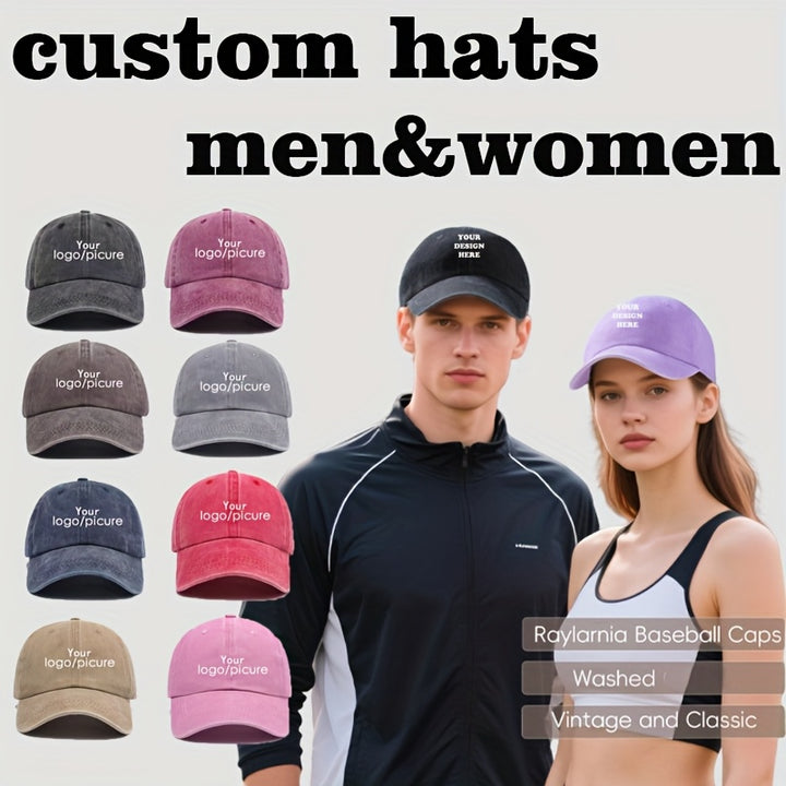 7 Paquetes de Gorras de Béisbol Personalizadas - Pedido al por Mayor con Logo/Texto/Imagen Personalizado, Gorras Ajustables Snapback para Hombres y Mujeres, Gorras Ligeras para Todas las Estaciones con Tu Logo (Costo de Impresión del Logo Varia) - Ideales