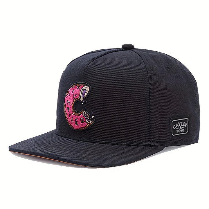 1pza, Gorra De Béisbol Con Ala Plana Y Letras De Hip Hop Para Hombre