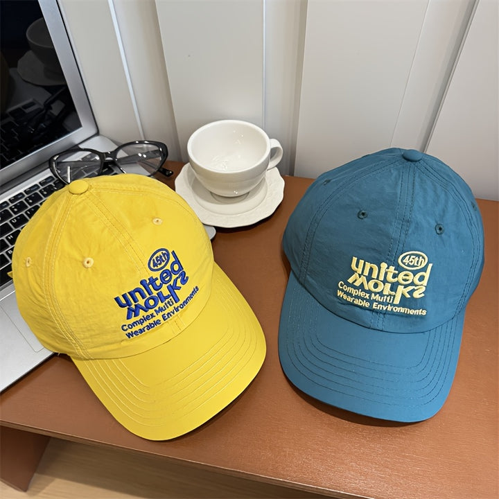 Dos estilos ajustables de alta calidad, secado rápido, transpirable y sombra con bordado de monograma fino para uso diario, camping en el salvaje, pesca y conductores de camiones - Poliéster, tejido, lavado a mano o limpieza profesional, ropa de cabeza al