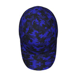 1 gorra de camionero con estampado completo de camuflaje hexagonal azul - Gorra snapback unisex para todas las estaciones, uso al aire libre, deportes y casual, para hombres y mujeres, (Azul/Gris/) - Lavable a máquina, compatible con (Navidad/Vuelta al co