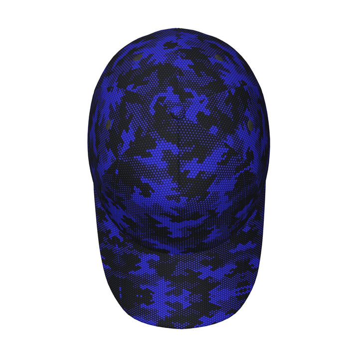 1 gorra de camionero con estampado completo de camuflaje hexagonal azul - Gorra snapback unisex para todas las estaciones, uso al aire libre, deportes y casual, para hombres y mujeres, (Azul/Gris/) - Lavable a máquina, compatible con (Navidad/Vuelta al co