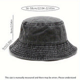 Sombrero de cubo con estampado de mano de calavera - Sombrero de pesca lavado a mano para niños y niñas, diseño duradero de estilo callejero, lavable a mano, perfecto para actividades al aire libre, acampadas y viajes, sombrero de acampada