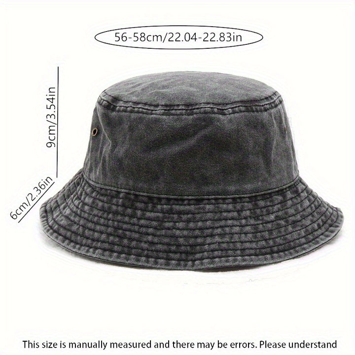 Sombrero de cubo con estampado de mano de calavera - Sombrero de pesca lavado a mano para niños y niñas, diseño duradero de estilo callejero, lavable a mano, perfecto para actividades al aire libre, acampadas y viajes, sombrero de acampada