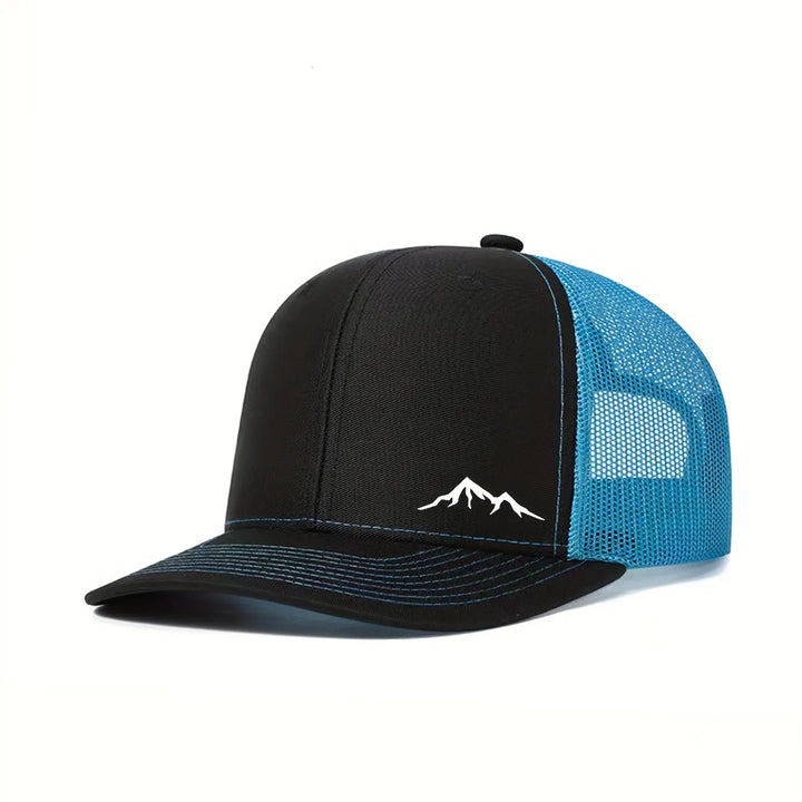 Gorra de béisbol de gran tamaño para mujer y hombre con gráfico de montaña - Parte trasera de malla transpirable y visera estructurada, ajuste ligero sin estiramiento para deportes al aire libre, viajes, ropa casual - Gorro de otoño/invierno, Marrón, Gorr