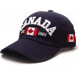 1x Gorra de Béisbol Hoja de Arce, Sombrero de Golf Ajustable con Bandera Canadiense para Hombre