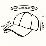 Gorra de béisbol bordada para hombre y mujer con diseño de visera - Snapback ligero y ajustable, comodidad para todas las estaciones, con bordado naranja, atuendo casual versátil para exteriores y uso diario, sombrero para exteriores, diseño divertido, so