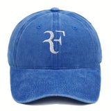 1 gorra de béisbol ajustable con diseño bordado de letra F elegante, mezcla transpirable, protección solar para deportes al aire libre y uso casual, accesorio para la cabeza ajustable, gorra de béisbol bordada duradera