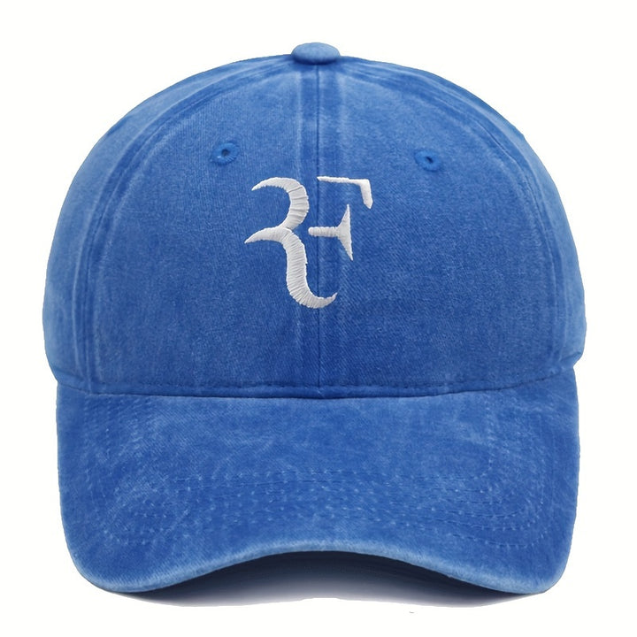 1 gorra de béisbol ajustable con diseño bordado de letra F elegante, mezcla transpirable, protección solar para deportes al aire libre y uso casual, accesorio para la cabeza ajustable, gorra de béisbol bordada duradera