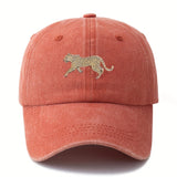 Gorra de béisbol unisex con estampado de leopardo, versátil y ligera para exteriores, con borde curvo, estilo de conductor de camión para ocasiones informales como vacaciones al aire libre, viajes y camping con pico de pato.